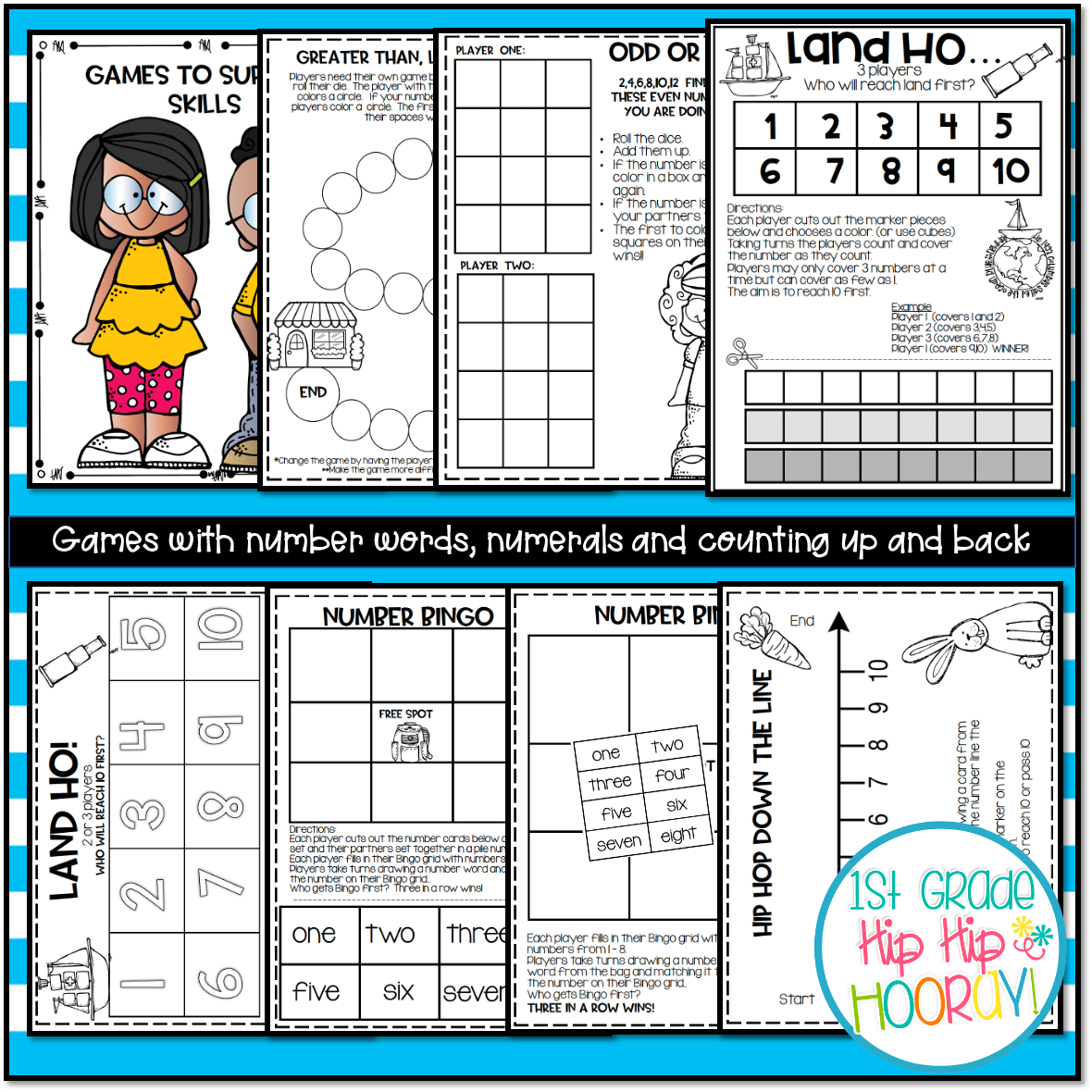 Numbers One to Ten – First Grade Hip Hip Hooray!