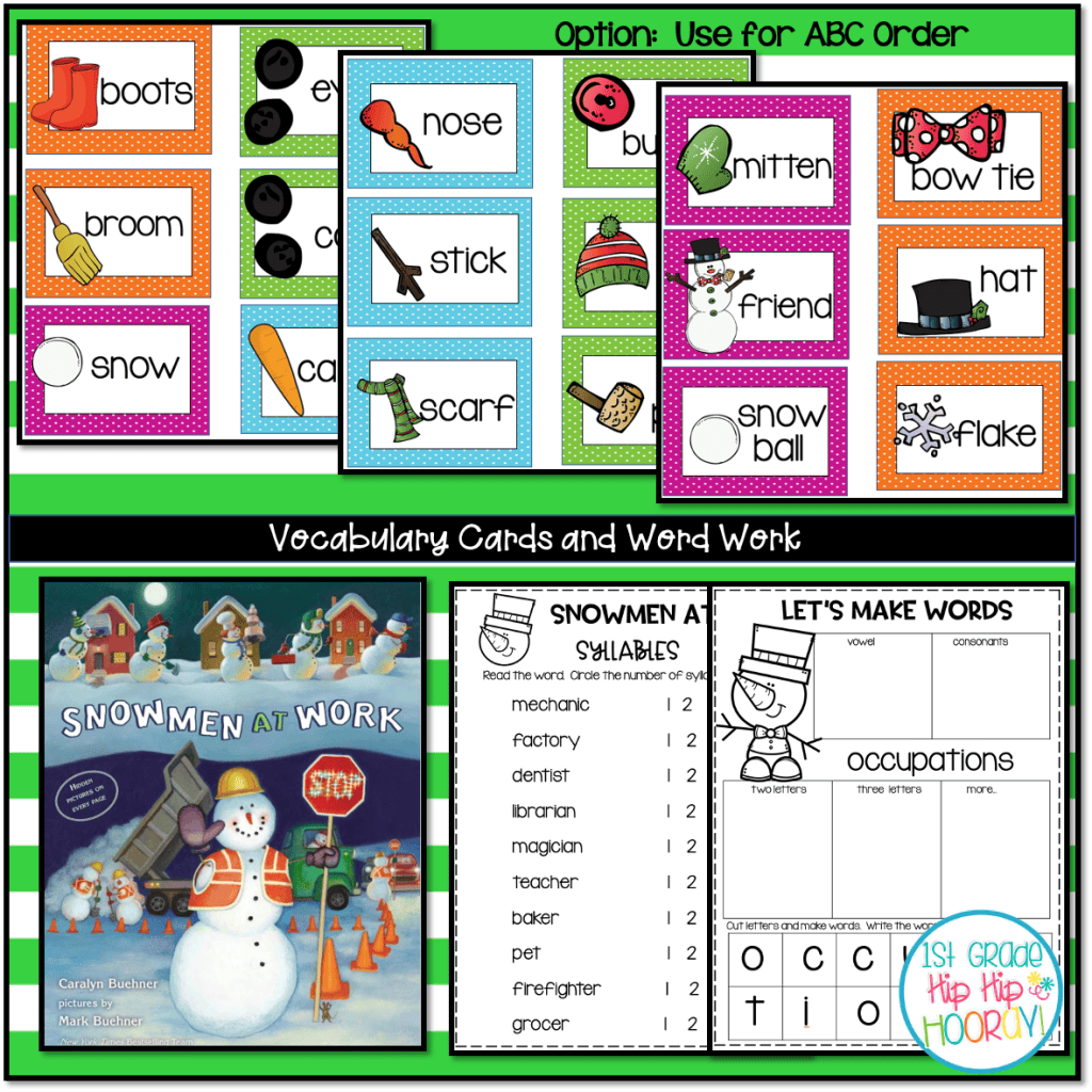 Snowmen at Work – First Grade Hip Hip Hooray!